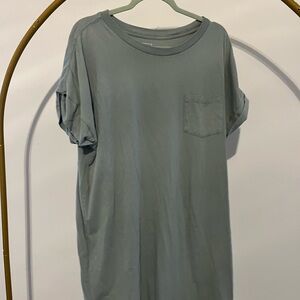 GAP Green Gray Long Crewneck Tee